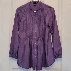 Spense Purple Button Down Long Sleeve Shirt / Blouse